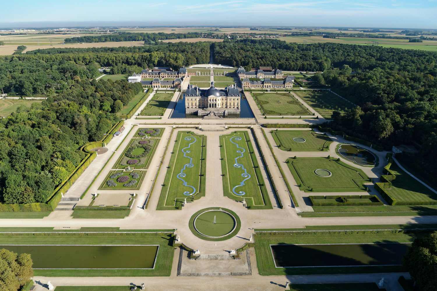 Château Vaux le Vicomte vu du ciel